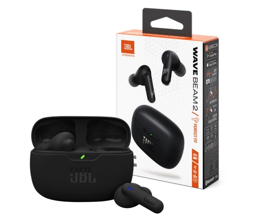Auriculares JBL Wave Beam 2 In-ear Bluetooth ANC Negro