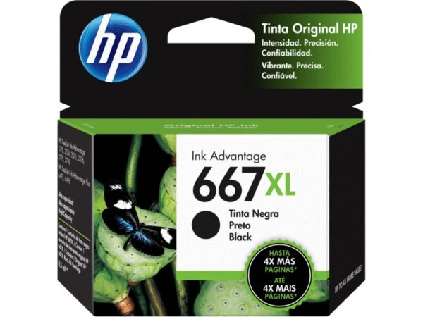 HP 3YM81AL (667) XL NEGRO 60/75/2375/2775/2875/4175 480 CPS