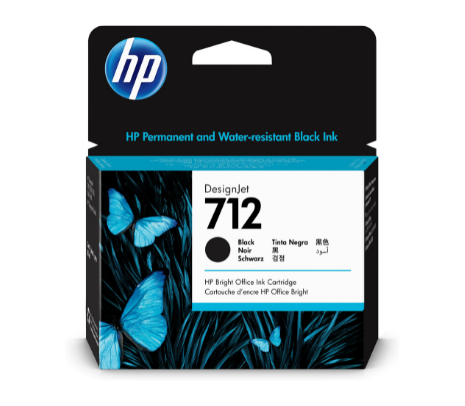 HP 3ED71A 712 NEGRO T210/230/250/630/650 80ML UK