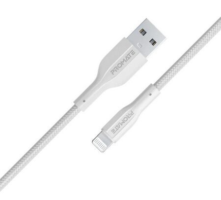 PROMATE XCORD-AI.WHITE CABLE USB-A A LIGHTNING 1M