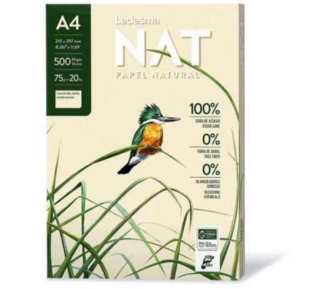 PAPEL A4 75GR 500 HOJAS BEIGE CAÑA DE AZUCAR