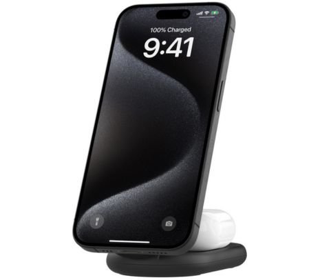 BELKIN WIZ028VFBK SOPORTE Y CARGADOR INALAMBRICO 2 EN 1 15W BLACK *
