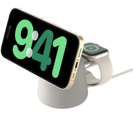 BELKIN WIZ020VFH37 SOPORTE Y CARGADOR INALAMBRICO 2 EN 1 15W WHITE CP *