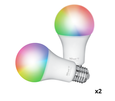 TRUST 71294 LAMPARA LED WIFI PACK DUO WHITE - COLOR E27 60W