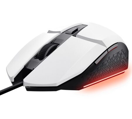 TRUST 25066 MOUSE GAMING GXT109 FELOX WHITE CON LED