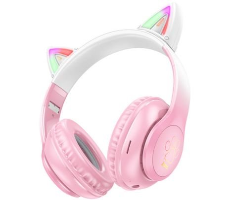HOCO W42 HEADPHONES CAT CON OREJAS P/NIÑOS BT CRYSTAL BLUE