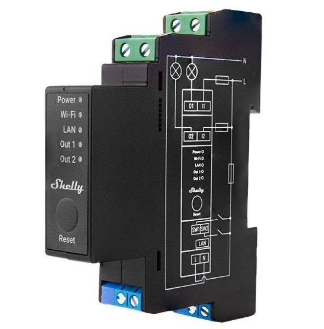 Rele Shelly Pro 2PM Wi-fi DIN Dual - Image 3