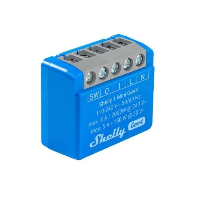 Relé Shelly Mini 1 GEN4 Wi-Fi 6 8A