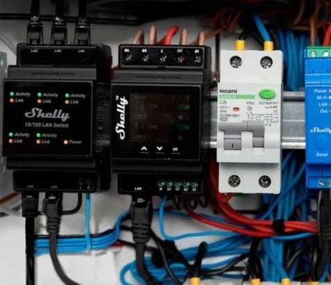 Switch LAN Shelly 5 Puertos RJ-45 10/100 Mbps DIN