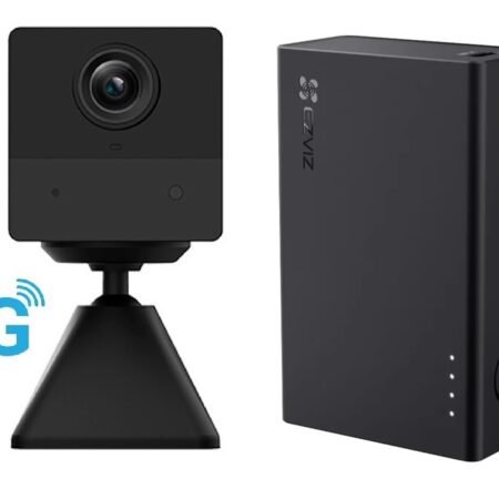 Camara 4G Ezviz CB2 2K 3MP negra con PowerBank