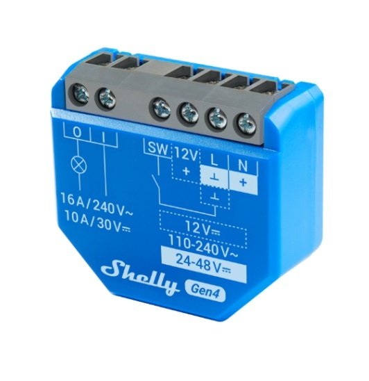 Relé Inteligente Shelly 1 Gen4 Wi-Fi 6 16A - Image 2