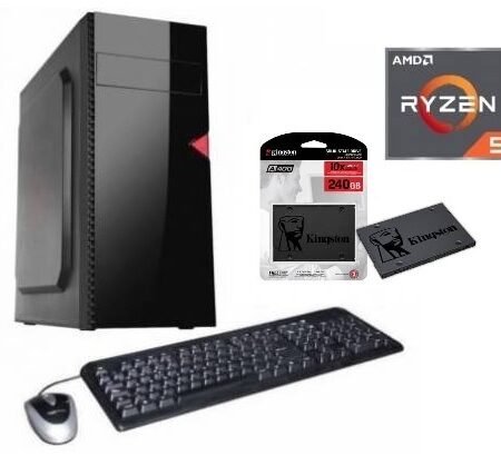 Combo PC AMD Ryzen 5 5600GT 8GB RAM SSD 240GB