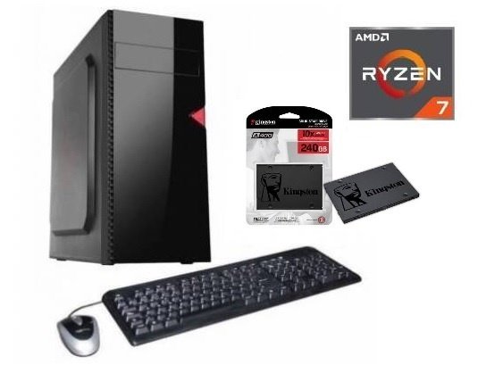 Equipo de Escritorio AMD Ryzen 7 5700G 8GB RAM + SSD 240GB