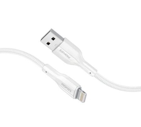 PROMATE XCORD-AI200.WHITE CABLE USB-A A LIGHTNING 2M