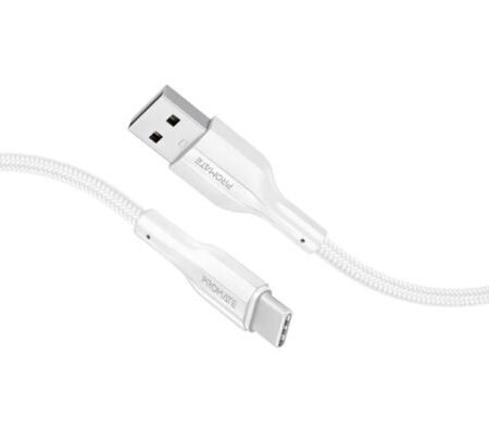 PROMATE XCORD-AC200.WHITE CABLE USB A USB-C 2M