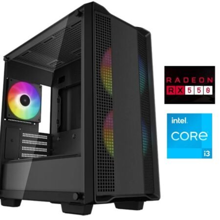 Equipo Gamer Core i3 10100F, 8GB, SSD 500GB, RX550 4GB