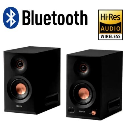 Parlantes amplificadores Edifier MR5 de estudio negros bluetooth