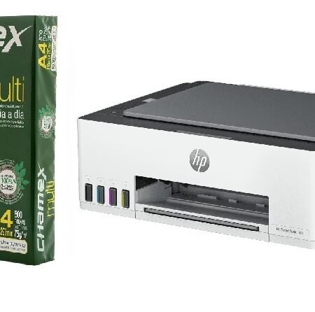 Impresora multifuncion HP Smart Tank 520 + resma A4 75 gr