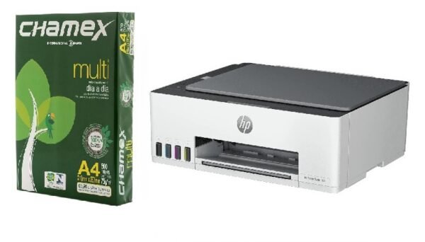 Impresora multifuncion HP Smart Tank 520 + resma A4 75 gr