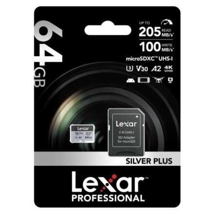 Memoria microSDXC Lexar Pro 64GB Silver Plus
