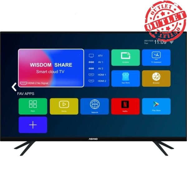 TV LED Asano 50"" Full HD sin bordes SMART (con detalles)