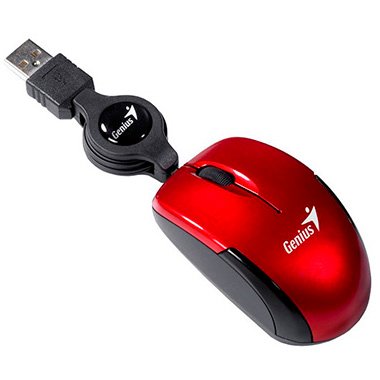 Mini Mouse Genius Retráctil USB Rojo
