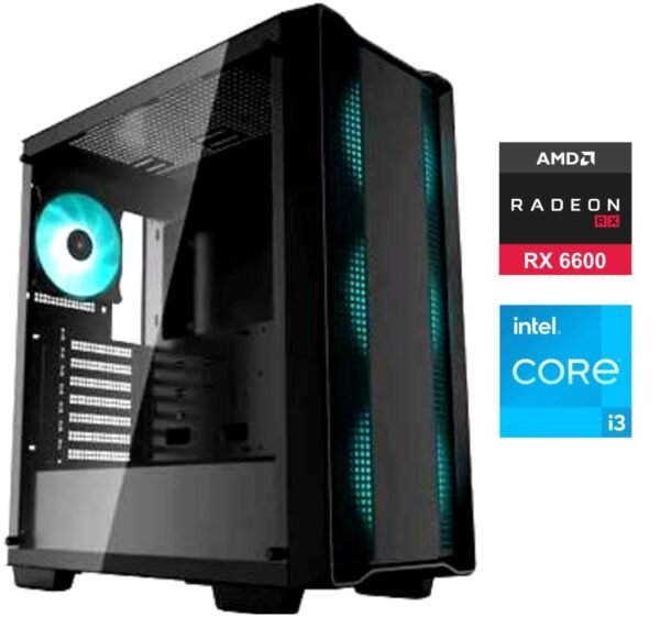 Equipo Gamer Core i3 12100F, 16GB, 500GB, RX6600 CLD 8GB