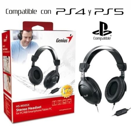 Audífonos Genius HS-M505X c/Micrófono Jack 3.5mm Negro