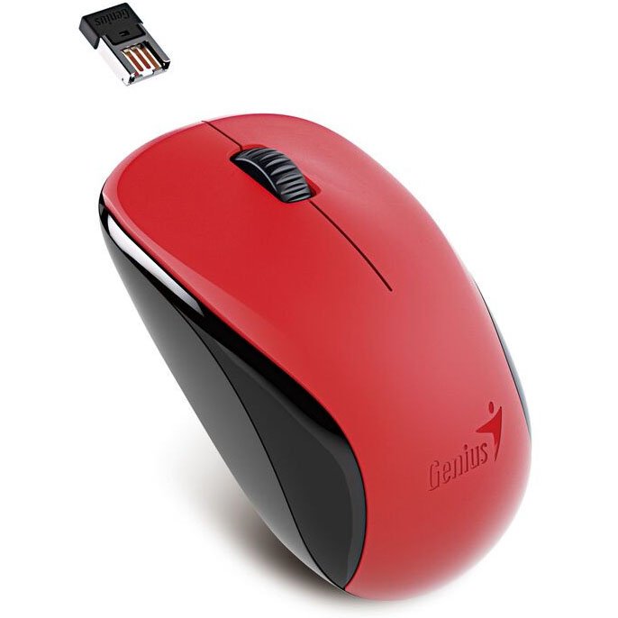 Mouse Genius NX-7000 Inalámbrico Óptico Rojo