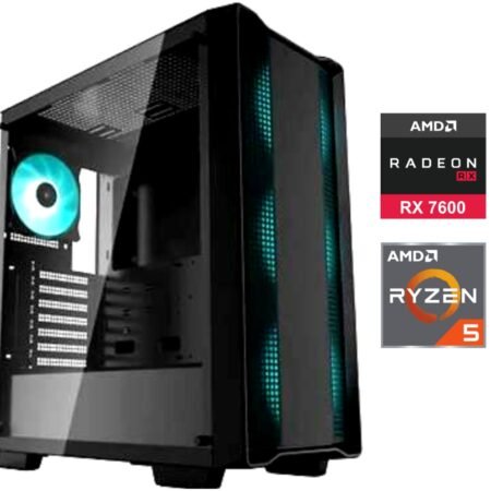 Equipo Gamer Ryzen 5 5600X, 16GB, 1TB NVMe, RX7600 CL 8GO