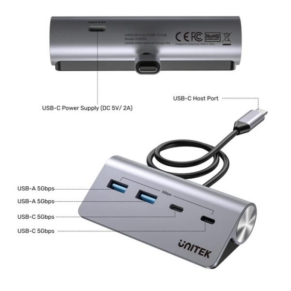 HUB USB-C Unitek 4 en 1