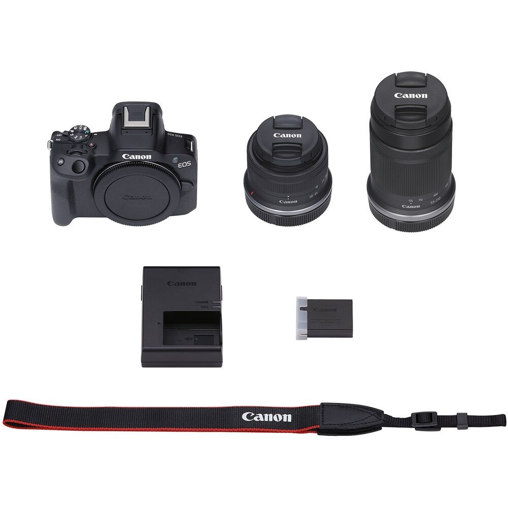 Cámara Mirrorless Canon EOS R50 4K Kit Doble Lente RF-S