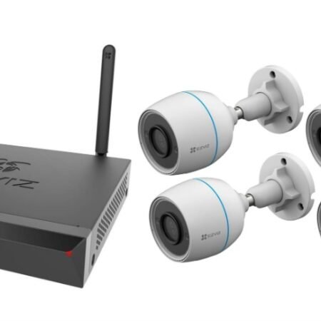 Kit de Vigilancia Ezviz X5S NVR 5MP + 4 Cámaras H3c Full HD Wi-Fi Exterior