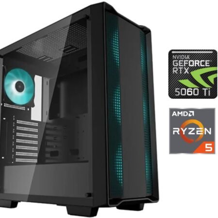 Equipo Gamer Ryzen 5 5600X, 16GB, 500GB NVMe, RTX 5060Ti 16GB