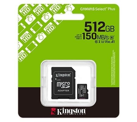 Memoria MicroSD Kingston Canvas Select Plus 512B Clase 10