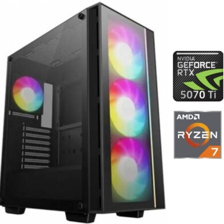 Equipo Gamer Ryzen 7 7700X, 32GB, 1TB NvMe, RTX 5070Ti 16GB
