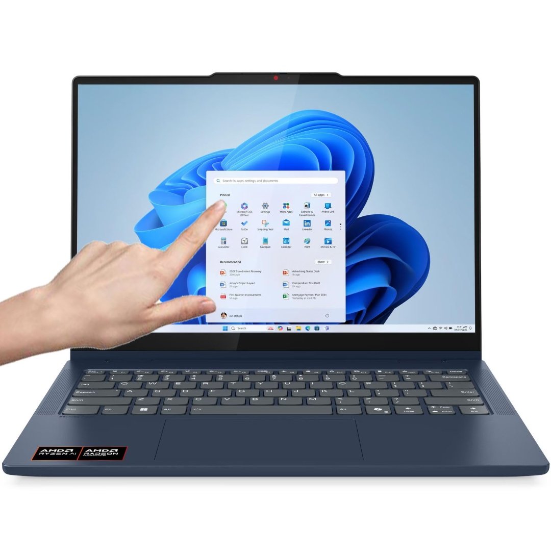 Notebook Convertible Lenovo Ryzen AI 7 5.0Ghz, 16GB, 1TB SSD, 14" WUXGA Touch