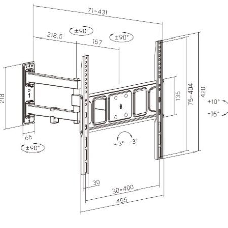 Soporte para TV lcd/led movil hasta 55"" / 35kg