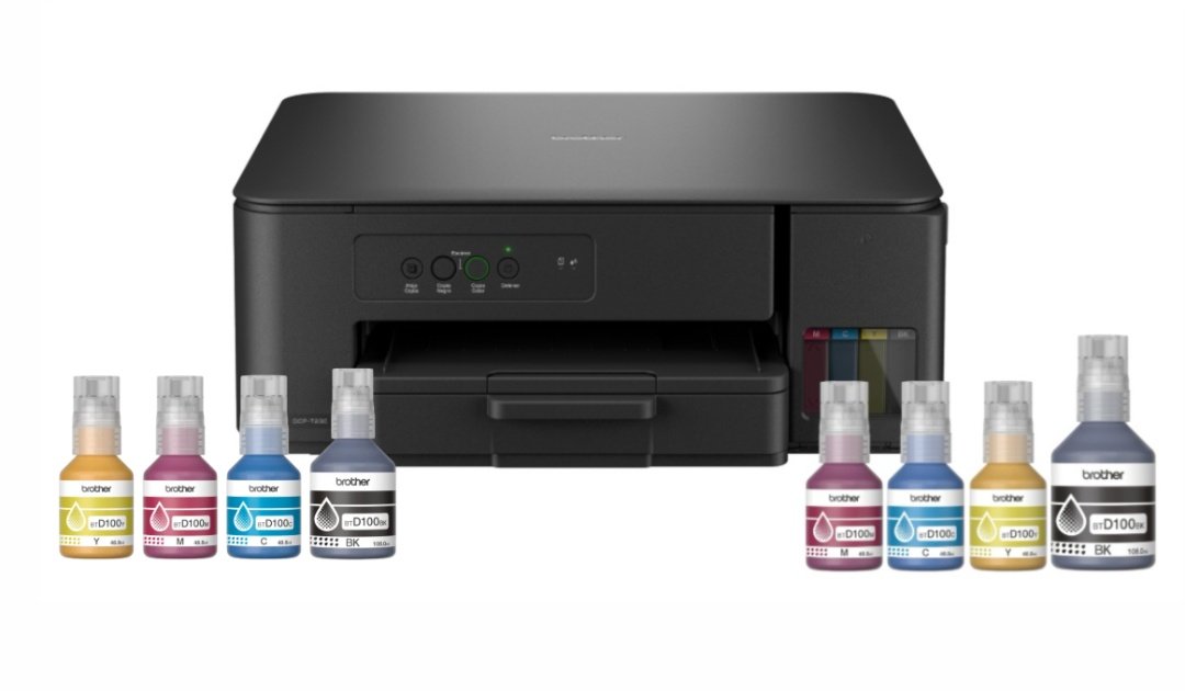 Impresora Multifunción Brother DCP-T230 + 4 Botellas de Tinta BTD100 Extra