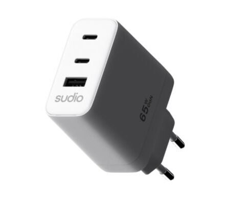 SUDIO P3 CARGADOR DE PARED 65W WHITE