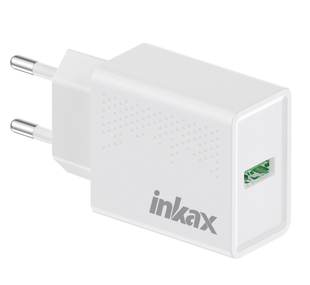 Cargador Inkax Y06-EU USB-A 2.1A Blanco