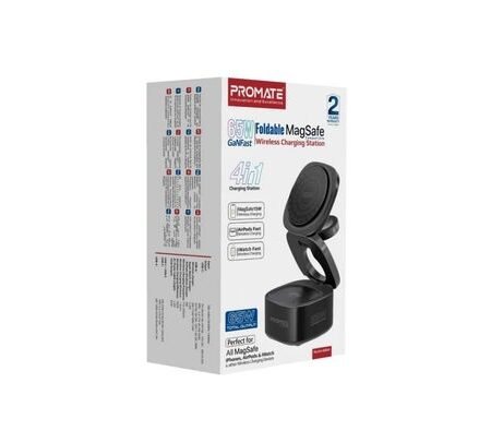 PROMATE RUBIX-65W.BLACK.EU CARGADOR INALAMBRICO 4 EN 1 65W