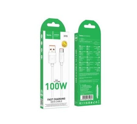 HOCO X115 SURPRASS PD27W CABLE DE USB-C A LIGHTNING WHITE 1.0M