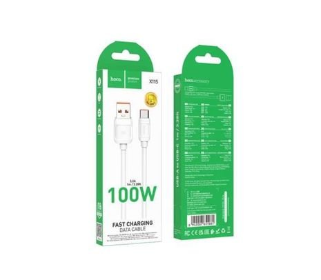 HOCO X115 SURPRASS PD27W CABLE DE USB-C A LIGHTNING WHITE 1.0M