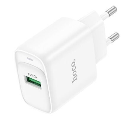 HOCO C140A WHITE CARGADOR DE PARED SINGLE PORT USB QC3.0 18W