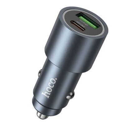 HOCO Z57A CARGADOR DE AUTO DUAL PORT USB-C A USB-C C/CABLE USB-C 30W
