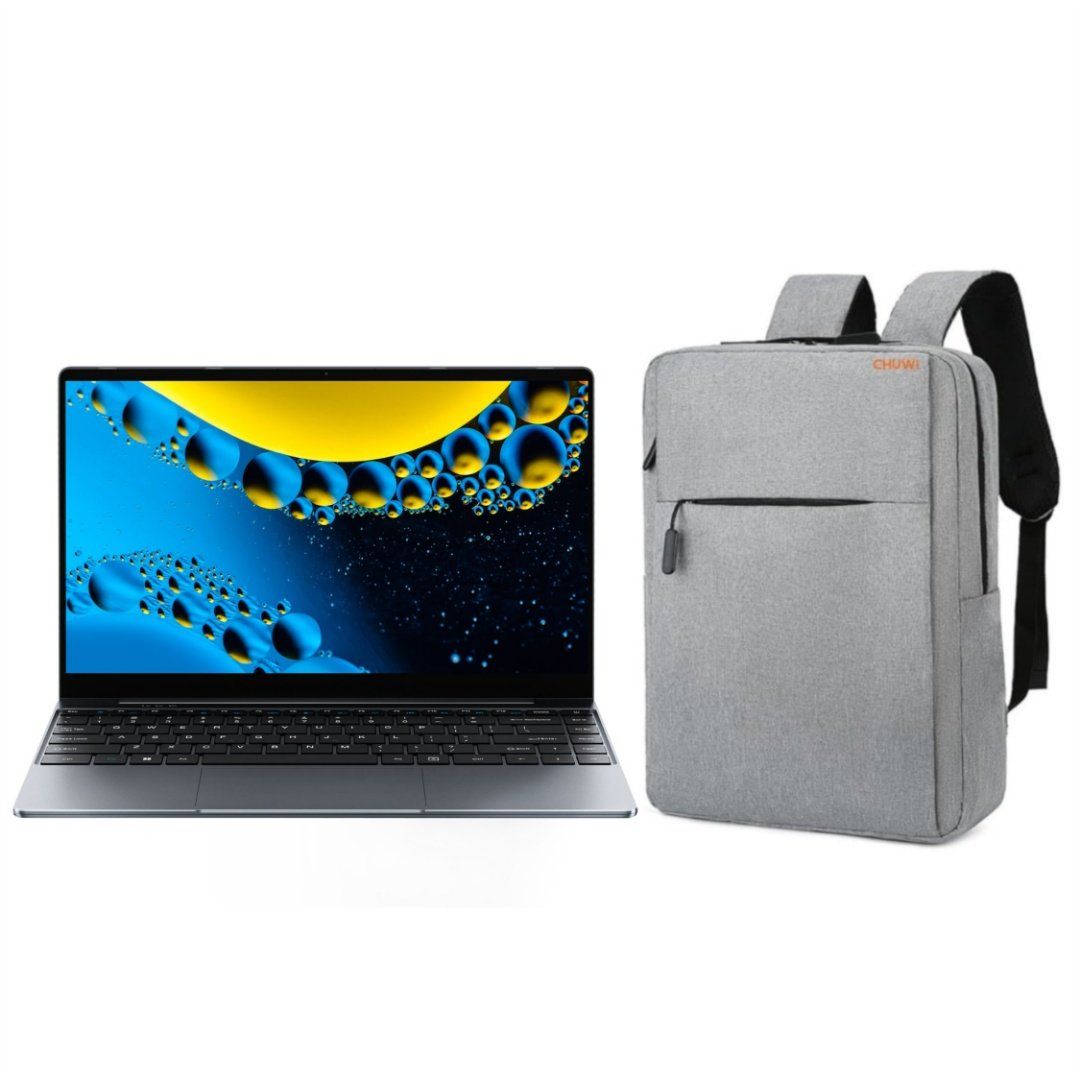 Combo Notebook Chuwi Core i3 14" FHD + Mochila 15.6" Gris