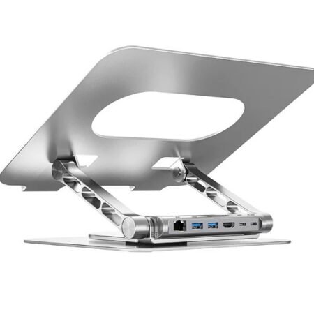 Soporte para Notebook Unitek con HUB USB-C Desmontable 360°