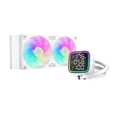 Cooler Líquido DeepCool LD240 ARGB Blanco Pantalla LCD