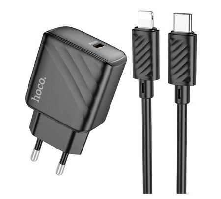 HOCO CS22A CARGADOR DE PARED PD30W 1 USB-C BLACK (O)